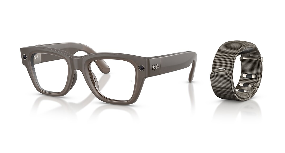 Óculos inteligentes Ray-Ban Meta Display bege com Meta Neural Band